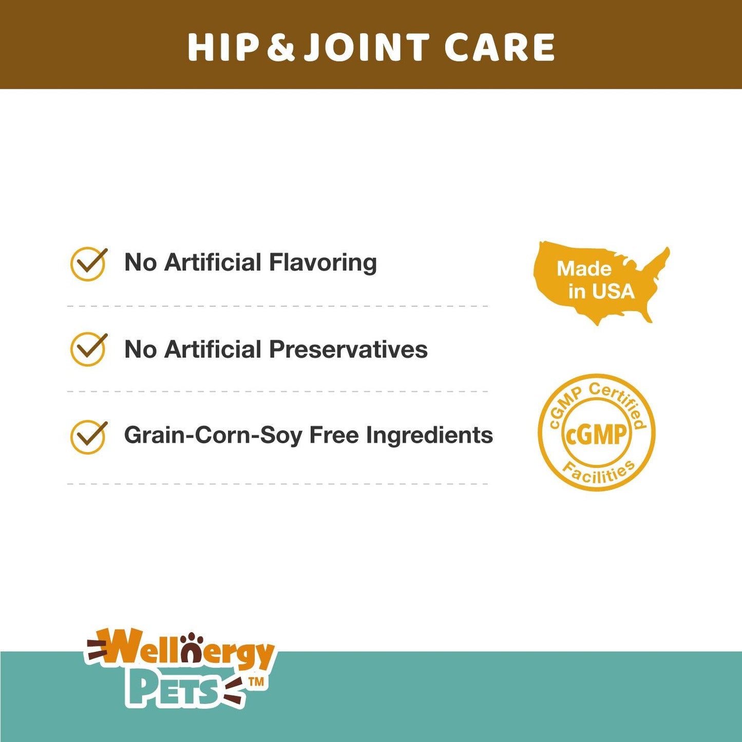 Hip & Joint Care for Dogs and Cats - 60 chews